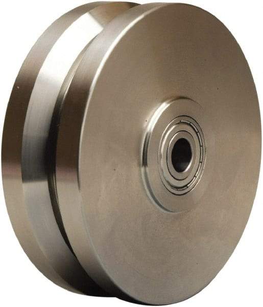 Hamilton - 6 Inch Diameter x 2 Inch Wide, Stainless Steel Caster Wheel - 1,200 Lb. Capacity, 2-1/2 Inch Hub Length, 1/2 Inch Axle Diameter, Stainless Steel Precision Ball Bearing - Caliber Tooling