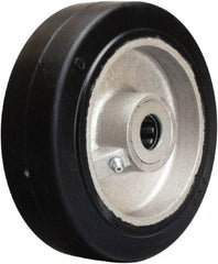 Hamilton - 6 Inch Diameter x 2 Inch Wide, Rubber on Aluminum Caster Wheel - 410 Lb. Capacity, 2-1/4 Inch Hub Length, 1 Inch Axle Diameter, Straight Roller Bearing - Caliber Tooling