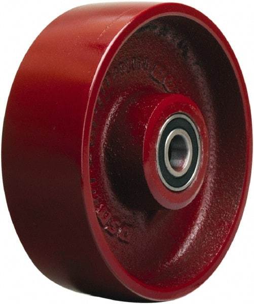 Hamilton - 6 Inch Diameter x 2 Inch Wide, Cast Iron Caster Wheel - 1,400 Lb. Capacity, 2-1/4 Inch Hub Length, 1/2 Inch Axle Diameter, Precision Ball Bearing - Caliber Tooling