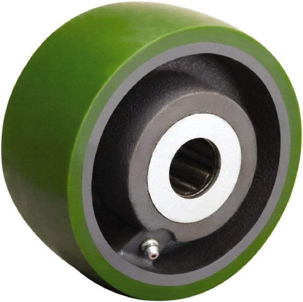 Hamilton - 5 Inch Diameter x 2-1/2 Inch Wide, Polyurethane on Cast Iron Caster Wheel - 1,300 Lb. Capacity, 2-3/4 Inch Hub Length, 1-1/4 Inch Axle Diameter, Straight Roller Bearing - Caliber Tooling