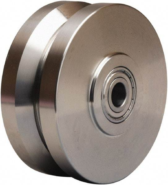 Hamilton - 5 Inch Diameter x 2 Inch Wide, Stainless Steel Caster Wheel - 950 Lb. Capacity, 2-1/2 Inch Hub Length, 1/2 Inch Axle Diameter, Stainless Steel Precision Ball Bearing - Caliber Tooling