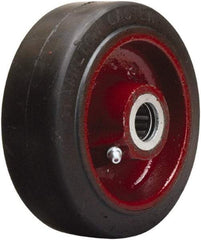 Hamilton - 5 Inch Diameter x 2 Inch Wide, Rubber on Cast Iron Caster Wheel - 350 Lb. Capacity, 2-1/4 Inch Hub Length, 1/2 Inch Axle Diameter, Straight Roller Bearing - Caliber Tooling