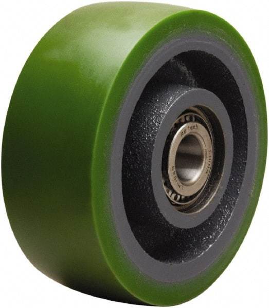 Hamilton - 5 Inch Diameter x 2 Inch Wide, Polyurethane on Cast Iron Caster Wheel - 1,050 Lb. Capacity, 2-1/4 Inch Hub Length, 3/4 Inch Axle Diameter, Tapered Roller Bearing - Caliber Tooling