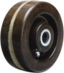 Hamilton - 5 Inch Diameter x 2 Inch Wide, Phenolic Caster Wheel - 750 Lb. Capacity, 2-3/16 Inch Hub Length, 1/2 Inch Axle Diameter, Straight Roller Bearing - Caliber Tooling