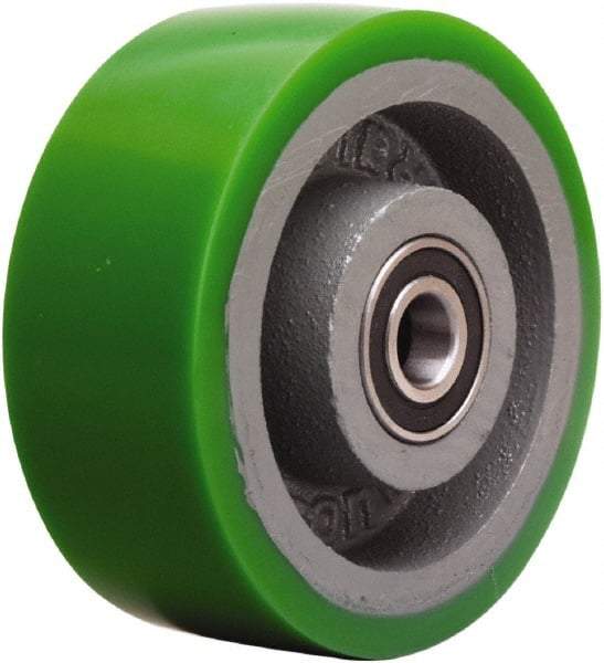 Hamilton - 5 Inch Diameter x 2 Inch Wide, Polyurethane on Cast Iron Caster Wheel - 1,050 Lb. Capacity, 2-1/2 Inch Hub Length, 1/2 Inch Axle Diameter, Sealed Precision Ball Bearing - Caliber Tooling