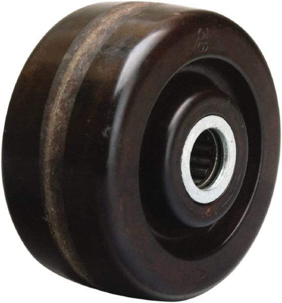 Hamilton - 4 Inch Diameter x 1-1/4 Inch Wide, Phenolic Caster Wheel - 250 Lb. Capacity, 1-3/8 Inch Hub Length, 1/2 Inch Axle Diameter, Plain Bore Bearing - Caliber Tooling