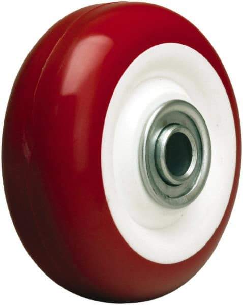 Hamilton - 3-1/2 Inch Diameter x 1-3/8 Inch Wide, Polyurethane on Polypropylene Caster Wheel - 350 Lb. Capacity, 1-9/16 Inch Hub Length, 1/2 Inch Axle Diameter, Stainless Steel Ball Bearing - Caliber Tooling