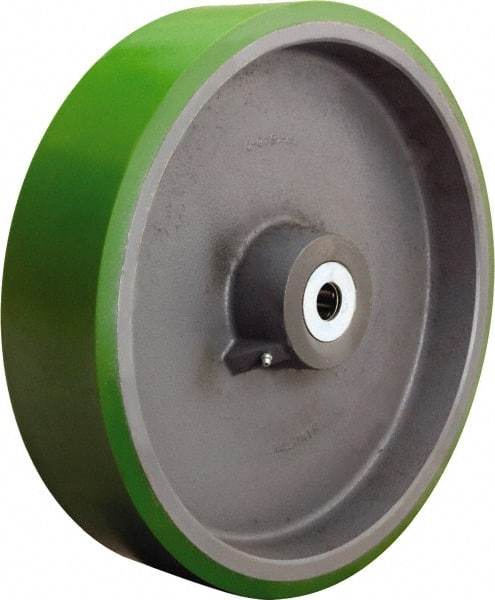 Hamilton - 18 Inch Diameter x 5 Inch Wide, Polyurethane on Cast Iron Caster Wheel - 8,400 Lb. Capacity, 5-1/4 Inch Hub Length, 2 Inch Axle Diameter, Straight Roller Bearing - Caliber Tooling