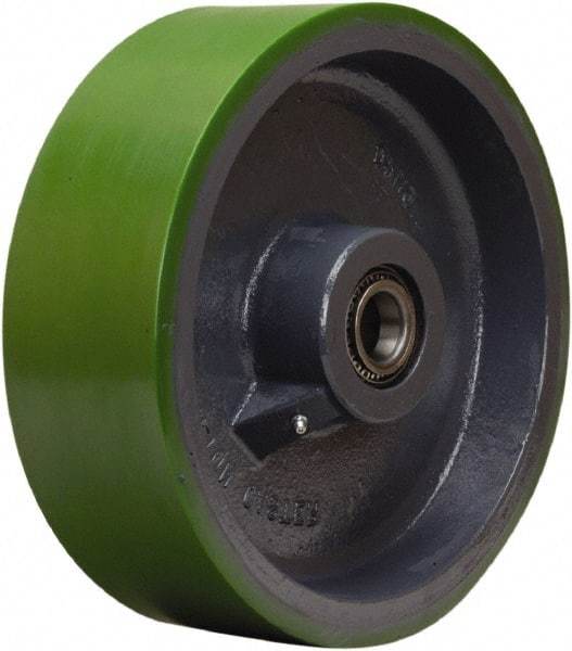 Hamilton - 12 Inch Diameter x 4 Inch Wide, Polyurethane on Cast Iron Caster Wheel - 4,800 Lb. Capacity, 4-1/4 Inch Hub Length, 1-1/2 Inch Axle Diameter, Tapered Roller Bearing - Caliber Tooling