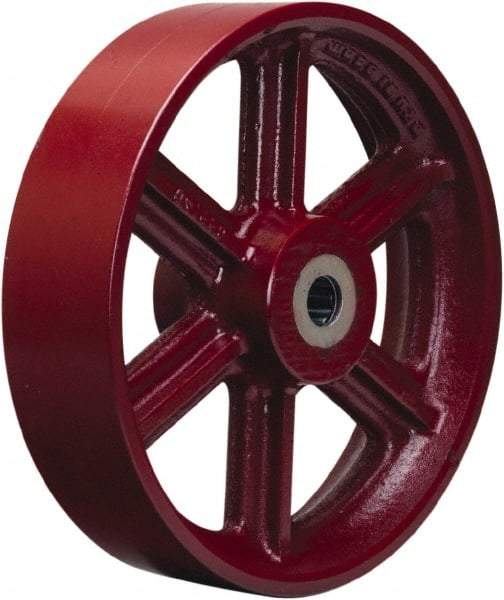 Hamilton - 16 Inch Diameter x 5 Inch Wide, Cast Iron Caster Wheel - 6,500 Lb. Capacity, 5-1/4 Inch Hub Length, 1-1/2 Inch Axle Diameter, Tapered Roller Bearing - Caliber Tooling