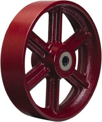 Hamilton - 16 Inch Diameter x 5 Inch Wide, Cast Iron Caster Wheel - 6,500 Lb. Capacity, 5-1/4 Inch Hub Length, 2-7/16 Inch Axle Diameter, Plain Bore Bearing - Caliber Tooling