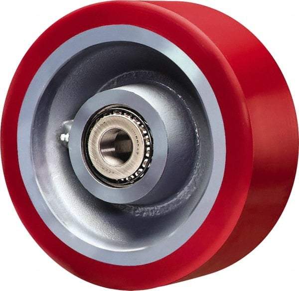 Hamilton - 10 Inch Diameter x 4 Inch Wide, Polyurethane on Forged Steel Caster Wheel - 6,000 Lb. Capacity, 4-1/4 Inch Hub Length, 1-1/4 Inch Axle Diameter, Tapered Roller Bearing - Caliber Tooling