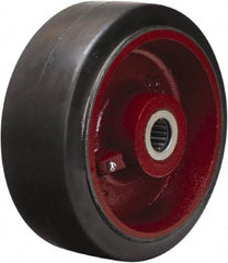 Hamilton - 10 Inch Diameter x 4 Inch Wide, Rubber on Cast Iron Caster Wheel - 1,400 Lb. Capacity, 4-1/4 Inch Hub Length, 1-1/4 Inch Axle Diameter, Tapered Roller Bearing - Caliber Tooling