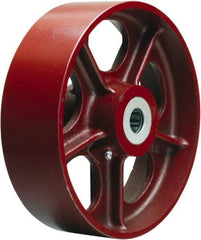 Hamilton - 10 Inch Diameter x 4 Inch Wide, Cast Iron Caster Wheel - 3,000 Lb. Capacity, 4-1/4 Inch Hub Length, 1-1/2 Inch Axle Diameter, Straight Roller Bearing - Caliber Tooling