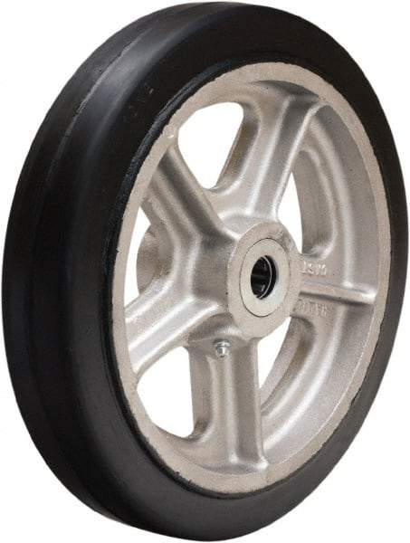 Hamilton - 10 Inch Diameter x 2 Inch Wide, Rubber on Aluminum Caster Wheel - 730 Lb. Capacity, 2-1/4 Inch Hub Length, 3/4 Inch Axle Diameter, Straight Roller Bearing - Caliber Tooling