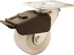 Hamilton - 4" Diam x 2" Wide x 5-5/8" OAH Top Plate Mount Swivel Caster - Nylon, 800 Lb Capacity, Precision Ball Bearing, 4 x 4-1/2" Plate - Caliber Tooling