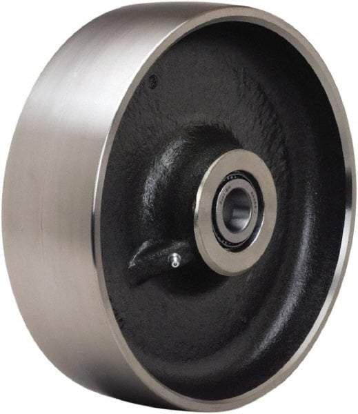 Hamilton - 10 Inch Diameter x 3 Inch Wide, Forged Steel Caster Wheel - 6,500 Lb. Capacity, 3-1/4 Inch Hub Length, 2-3/16 Inch Axle Diameter, Plain Bore Bearing - Caliber Tooling