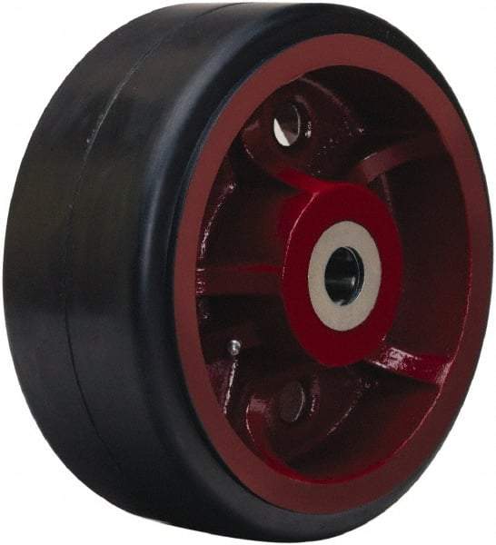 Hamilton - 14 Inch Diameter x 5 Inch Wide, Rubber on Cast Iron Caster Wheel - 2,300 Lb. Capacity, 5-1/4 Inch Hub Length, 1-1/2 Inch Axle Diameter, Straight Roller Bearing - Caliber Tooling