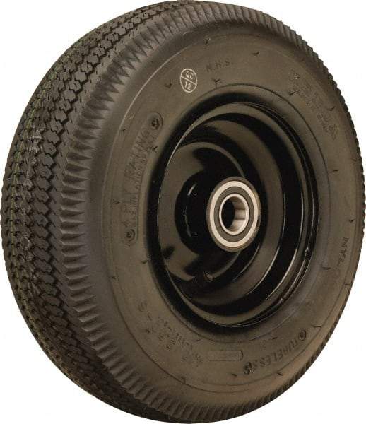 Hamilton - 12 Inch Diameter x 4-1/8 Inch Wide, Rubber Caster Wheel - 625 Lb. Capacity, 4-3/8 Inch Hub Length, 3/4 Inch Axle Diameter, Tapered Roller Bearing - Caliber Tooling