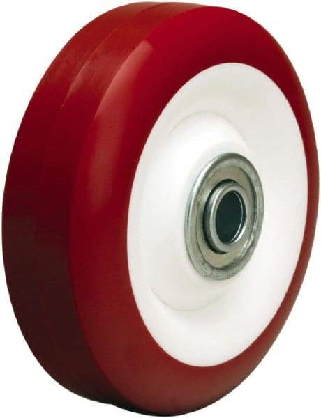 Hamilton - 4 Inch Diameter x 1-3/8 Inch Wide, Polyurethane on Polypropylene Caster Wheel - 400 Lb. Capacity, 1-5/8 Inch Hub Length, 3/8 Inch Axle Diameter, Ball Bearing - Caliber Tooling