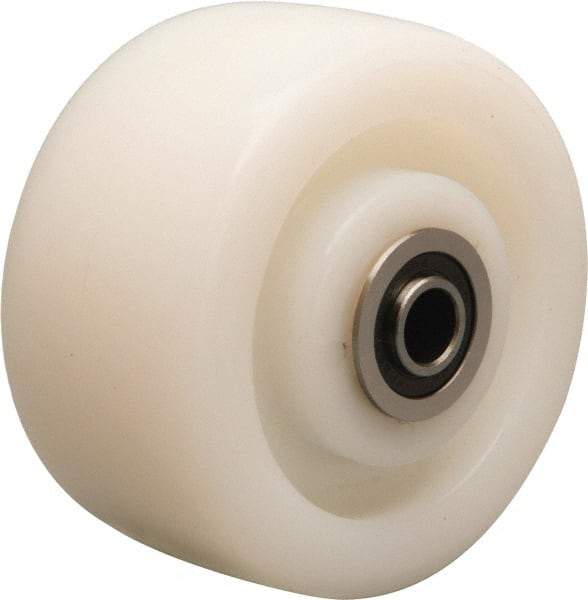 Hamilton - 4 Inch Diameter x 2 Inch Wide, Nylon Caster Wheel - 800 Lb. Capacity, 2-3/16 Inch Hub Length, 1/2 Inch Axle Diameter, Sealed Precision Ball Bearing - Caliber Tooling