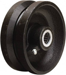 Hamilton - 5 Inch Diameter x 2 Inch Wide, Cast Iron Caster Wheel - 800 Lb. Capacity, 2-3/16 Inch Hub Length, 3/4 Inch Axle Diameter, Straight Roller Bearing - Caliber Tooling