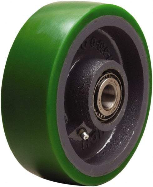 Hamilton - 6 Inch Diameter x 2 Inch Wide, Polyurethane on Cast Iron Caster Wheel - 1,200 Lb. Capacity, 2-1/4 Inch Hub Length, 3/4 Inch Axle Diameter, Tapered Roller Bearing - Caliber Tooling