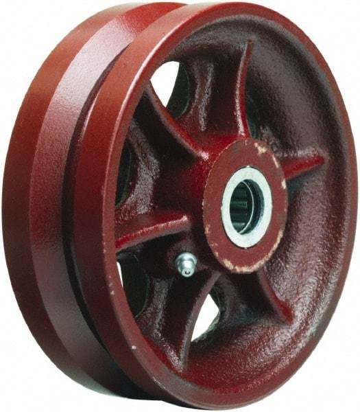 Hamilton - 6 Inch Diameter x 2 Inch Wide, Cast Iron Caster Wheel - 1,000 Lb. Capacity, 2-1/4 Inch Hub Length, 1-7/16 Inch Axle Diameter, Plain Bore Bearing - Caliber Tooling