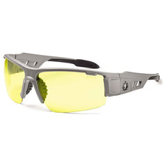 DAGR Yellow Lens Matte Gray Safety Glasses - Caliber Tooling