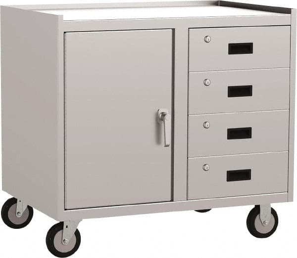 Jamco - 36" Wide x 34" High x 24" Deep, Mobile Closed Cabinet - 1,200 Lb Capacity, 18" Shelf Clearance - Caliber Tooling