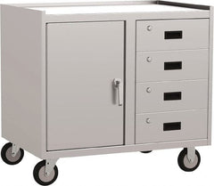 Jamco - 36" Wide x 34" High x 18" Deep, Mobile Closed Cabinet - 1,200 Lb Capacity, 24" Shelf Clearance - Caliber Tooling