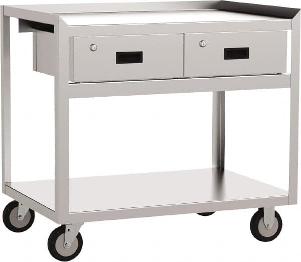 Jamco - 36" Wide x 35" High x 18" Deep, Mobile Work Stand - 1,200 Lb Capacity, 18" Shelf Clearance - Caliber Tooling