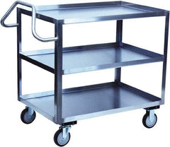 Jamco - 1,200 Lb Capacity, 36" Wide x 18" Long x 39" High Shelf Cart - 3 Shelf, Stainless Steel - Caliber Tooling