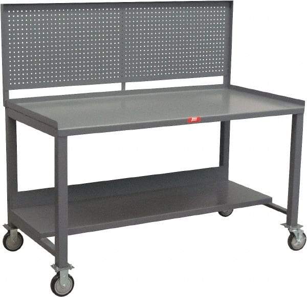 Jamco - Heavy Duty Use Workbench Mobile Work Bench - Steel, Gray, 36" Long x 72" Deep x 58" High - Caliber Tooling