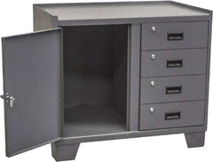 Jamco - Locking Storage Cabinet - Steel, 36" Wide x 18" Deep x 33" High, Gray - Caliber Tooling