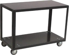 Jamco - 800 Lb Capacity, 36" Wide x 18" Long x 28" High Transport Cart - 2 Shelf, Steel, 2 Rigid/2 Swivel Casters - Caliber Tooling