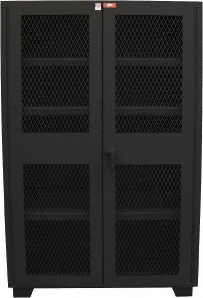 Jamco - 4 Shelf Visible Storage Cabinet - Steel, 48" Wide x 24" Deep x 78" High, Black - Caliber Tooling