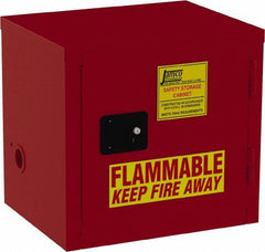 Jamco - 1 Door, 1 Shelf, Red Steel Double Wall Safety Cabinet for Flammable and Combustible Liquids - 22" High x 18" Wide x 23" Deep, Manual Closing Door, 3 Point Key Lock, 12 Gal Capacity - Caliber Tooling