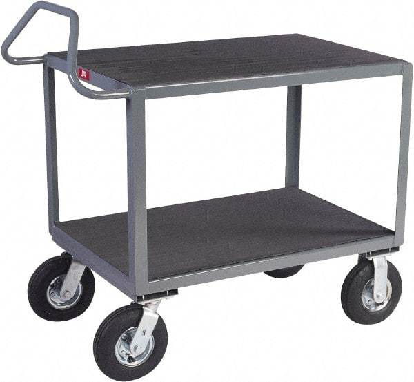 Jamco - 1,200 Lb Capacity, 48" Wide x 24" Long x 30" High Instrument Cart - 2 Shelf, Steel, 2 Rigid/2 Swivel Casters - Caliber Tooling