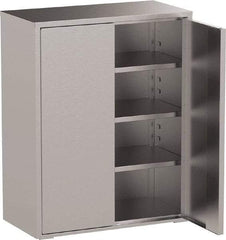 Jamco - 3 Shelf Locking Storage Cabinet - Stainless Steel, 36" Wide x 18" Deep x 61" High - Caliber Tooling