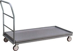 Jamco - 1,200 Lb Capacity Platform Truck - Steel Deck, 72" OAW, 9" Platform Height, Urethane Casters - Caliber Tooling