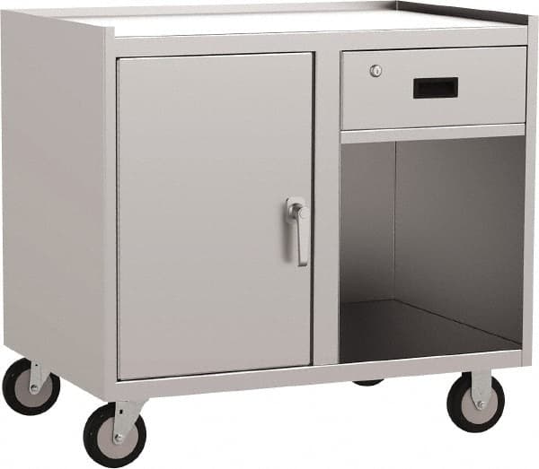 Jamco - 36" Wide x 34" High x 18" Deep, Mobile Closed Cabinet - 1,200 Lb Capacity, 18" Shelf Clearance - Caliber Tooling