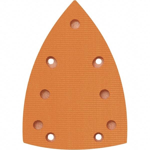 Dynabrade - 5-5/8 x 3-7/8" Triangular Hook Face Backing Pad - Dynabug II Compatible, Screw Attachment, Vacuum Pad, 3/8" Thick, Medium Density, Short Nap - Caliber Tooling