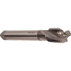 Emuge - 3/8-19" BSPP, 3 Flutes, Modified Bottoming Chamfer, Bright Finish, Cobalt British Standard Pipe Tap - 0.4724" Shank Diam, 0.3543" Square Size, Series Rekord D - Exact Industrial Supply