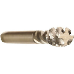 Emuge - 1/4-19" BSPP, 5 Flutes, Bottoming Chamfer, Bright Finish, Cobalt British Standard Pipe Tap - 0.4331" Shank Diam, 0.3543" Square Size, Series Enorm - Exact Industrial Supply