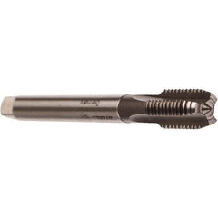 Emuge - 1/8-28" BSPP, 4 Flutes, Bottoming Chamfer, Bright Finish, Cobalt British Standard Pipe Tap - 0.2756" Shank Diam, 0.2165" Square Size, Series Rekord A - Exact Industrial Supply