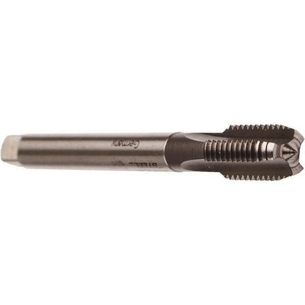 Emuge - 1-11" BSPP, 5 Flutes, Bottoming Chamfer, Bright Finish, Cobalt British Standard Pipe Tap - 0.9843" Shank Diam, 0.7874" Square Size, Series Rekord A - Exact Industrial Supply