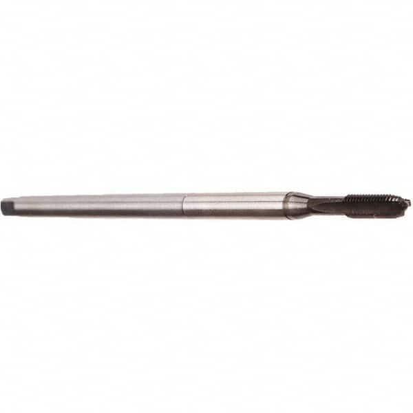 Emuge - M8x1.25 Metric Coarse 3 Flute Nitride Finish Cobalt Hand Extension Tap - Modified Bottoming Chamfer, 180mm OAL, 6HX Class of Fit, Series Rekord A - Caliber Tooling