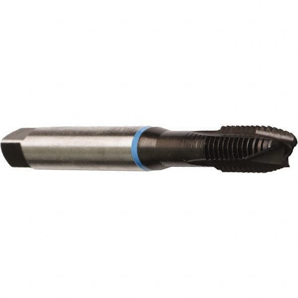 Emuge - M14x2.00 Metric Coarse, 3 Flute, Nitride Finish, Cobalt Spiral Point Tap - Plug Chamfer, Right Hand Thread, 80mm OAL, 26mm Thread Length, 11mm Shank Diam, 6H Class of Fit, Series Rekord B - Exact Industrial Supply