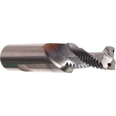 Emuge - 9/16-12, 0.482" Cutting Diam, 2 Flute, Solid Carbide Helical Flute Thread Mill - Internal Thread, 1.339" LOC, 4.331" OAL, 16mm Shank Diam - Caliber Tooling